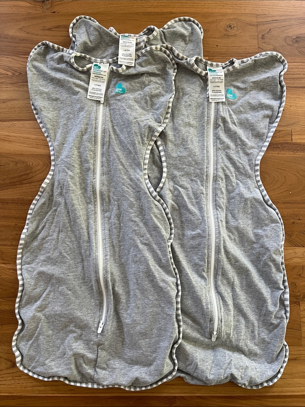 3 Pack Love To Dream Swaddle UP Grey Size Medium EUC Lot